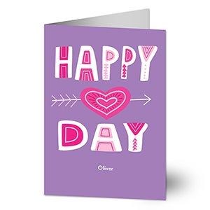 Playful Happy Heart Day Premium Greeting Card