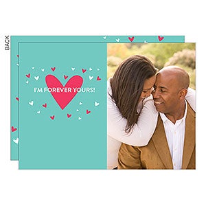 Hearts Premium Valentine's Day Photo Card - Set of 5