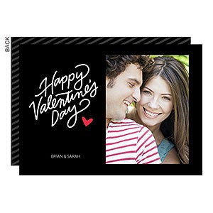 Hand Lettered Valentine's Day Premium Photo Card - Set of 5