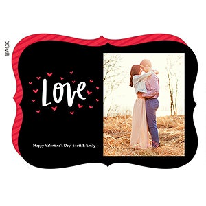 Love Hearts Valentine's Day Premium Photo Card - Set of 5