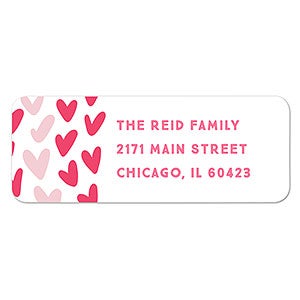 Hearts Address Labels - 1 set of 60