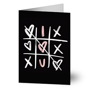 Tic Tac Toe Heart Greeting Card