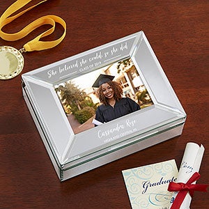 Custom Engraved Graduation Photo Box - Graduation Gift