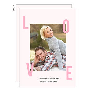 Love Text Premium Photo Card - Set of 5