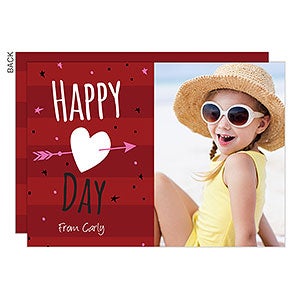 Happy Day Valentine's Day Premium Photo Card - Set of 5