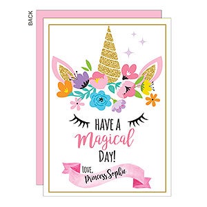 Unicorn Valentine's Day Card - Set of 5