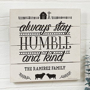 Humble & Kind Farmhouse 12x12 Light Shiplap Sign