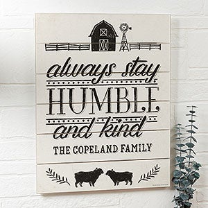 Humble & Kind Farmhouse 16x20 Light Shiplap Sign