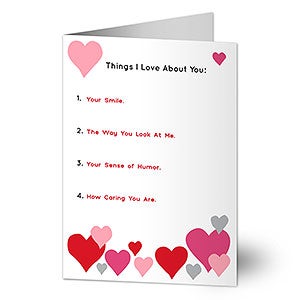 Things I Love About You Premium Greeting Card