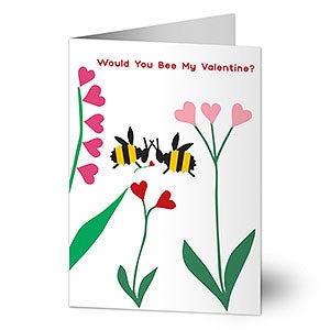 Valentine's Day Bee Premium Greeting Card