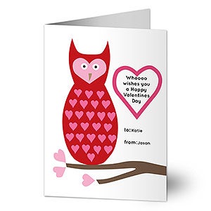 Owl Valentine's Day Greeting Card