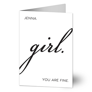 Girl. Valentine's Day Greeting Card