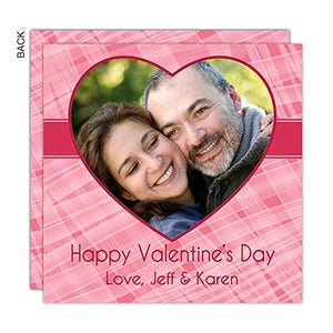 Red Heart Valentine's Day Photo Card - Set of 5