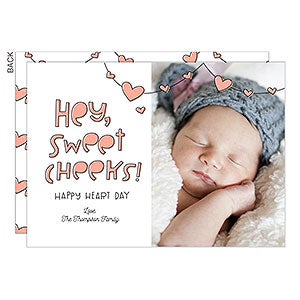 Sweet Cheeks Valentine's Day Photo Card - Set of 5