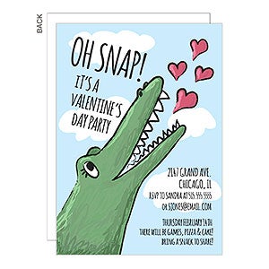 Oh Snap Crocodile Premium Party Invitation - Set of 5