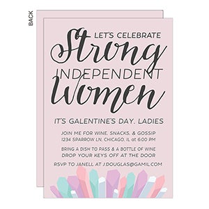 Galentine's Gems Premium Party Invitation - Set of 5