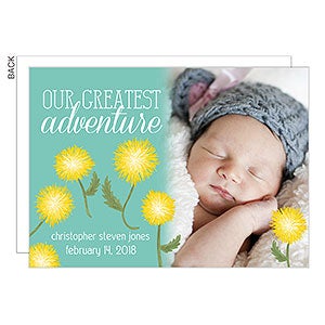 Greatest Adventure Premium Birth Announcement - Set of 5