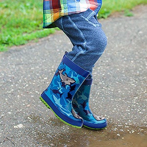 Kids' Shark Rainboots by Stephen Joseph - Size 10