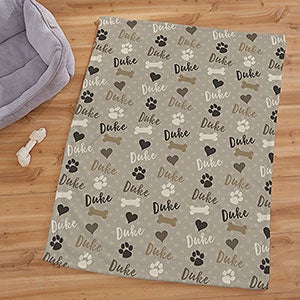 Playful Puppy Fleece Dog Blanket