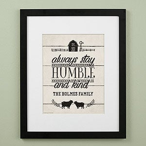 Humble & Kind Farmhouse 16x20 Light Framed Print