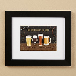 Beer Suds 8x10 Personalized Framed Print