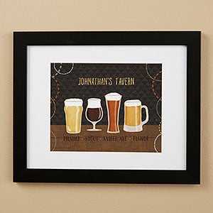 Beer Suds 11x14 Personalized Framed Print