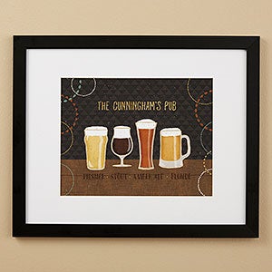 Beer Suds 16x20 Personalized Framed Print