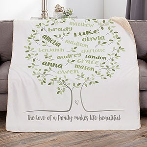 Family Tree Of Life 60x80 Sherpa Blanket