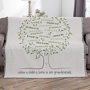 Family Tree Of Life 56x60 Woven Throw