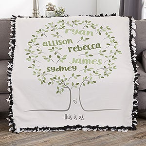 Family Tree Of Life 50x60 Tie Blanket