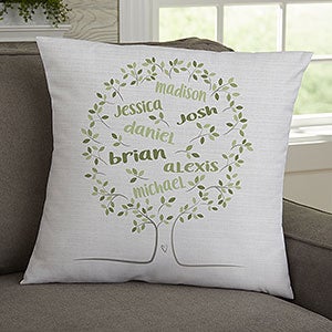 Family Tree Of Life Personalized 18 Throw Pillow