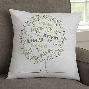 Family Tree Of Life Personalized 14 Throw Pillow