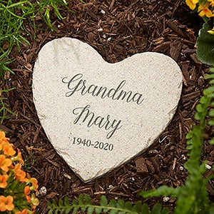 Personalized Little Heart Memorial Garden Stone