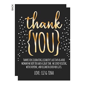 Last Fling Bachelorette Premium Thank You Cards - Set of 5