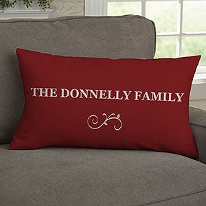 Photo Family Tree Personalized Lumbar Throw Pillow