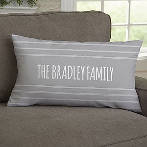 Family Memories Personalized Lumbar Throw Pillow