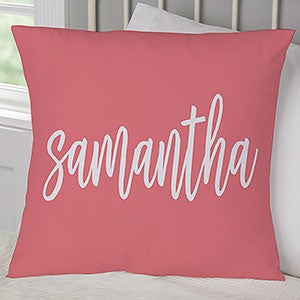 Scripty Style Personalized 18 Throw Pillow