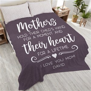 Mothers Hold Their Child's Hand Personalized 90x108 Plush King Fleece Blanket