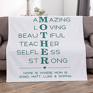 Mother Acronym Personalized 50x60 Sweatshirt Blanket