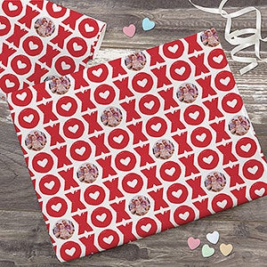 XOXO Photo Collage Personalized Wrapping Paper