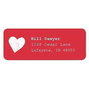 Heart Return Address Labels - 1 set of 60