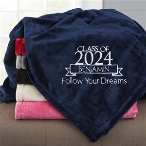 Graduation Personalized 60x80 Navy Fleece Blanket