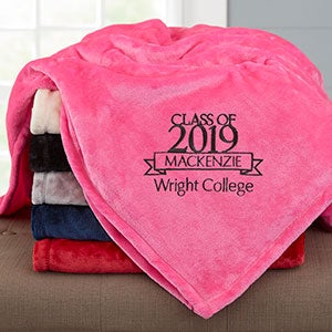 Graduation Personalized 60x80 Pink Fleece Blanket