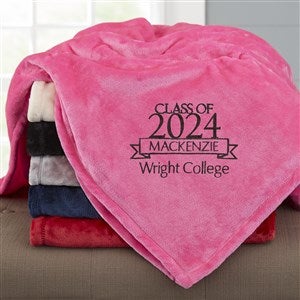 Graduation Personalized 60x80 Pink Fleece Blanket