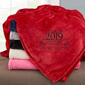 Graduation Personalized 60x80 Red Fleece Blanket