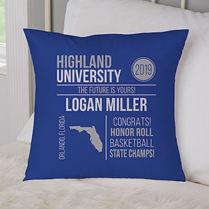 Graduation State Personalized 14 Throw Pillow