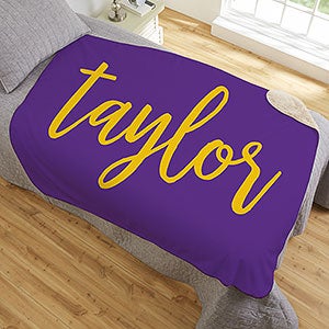 Graduation Scripty Style Personalized 60x80 Sherpa Blanket