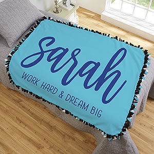 Graduation Scripty Style Personalized 50x60 DIY Tie Blanket