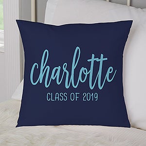 Graduation Scripty Style Personalized 14 Throw Pillow