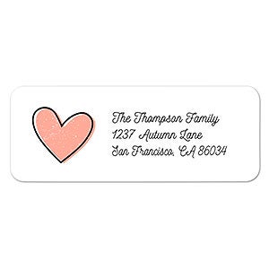 Sweet Heart Address Labels - 1 set of 60